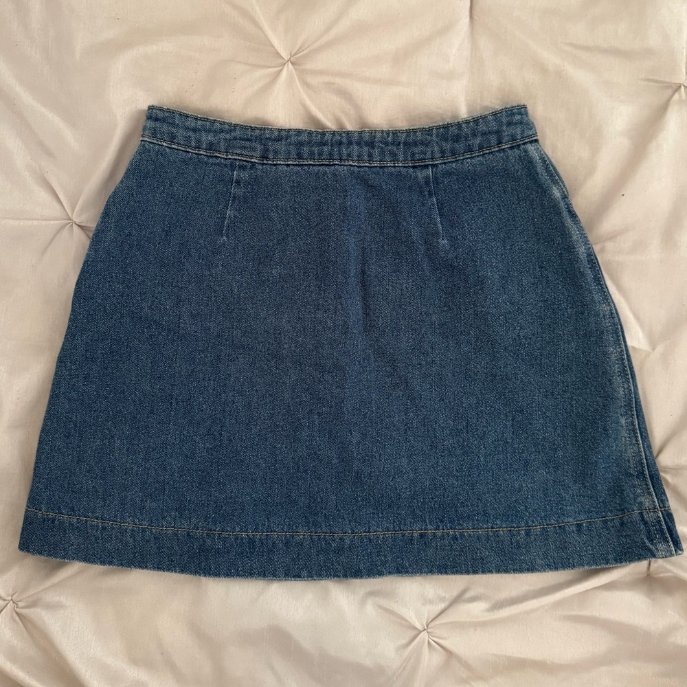 American Apparel Denim Mini Skirt - Blue - Picture 2 of 4